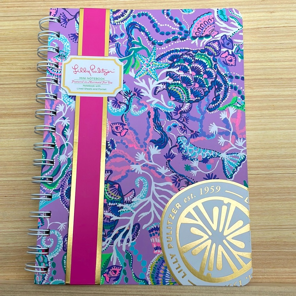 NWT- Lilly Pulitzer mini notebook featured in mermaid for you